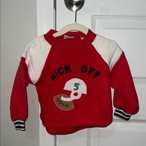 VINTAGE Nanette Kids Football Themed Sweatshirt